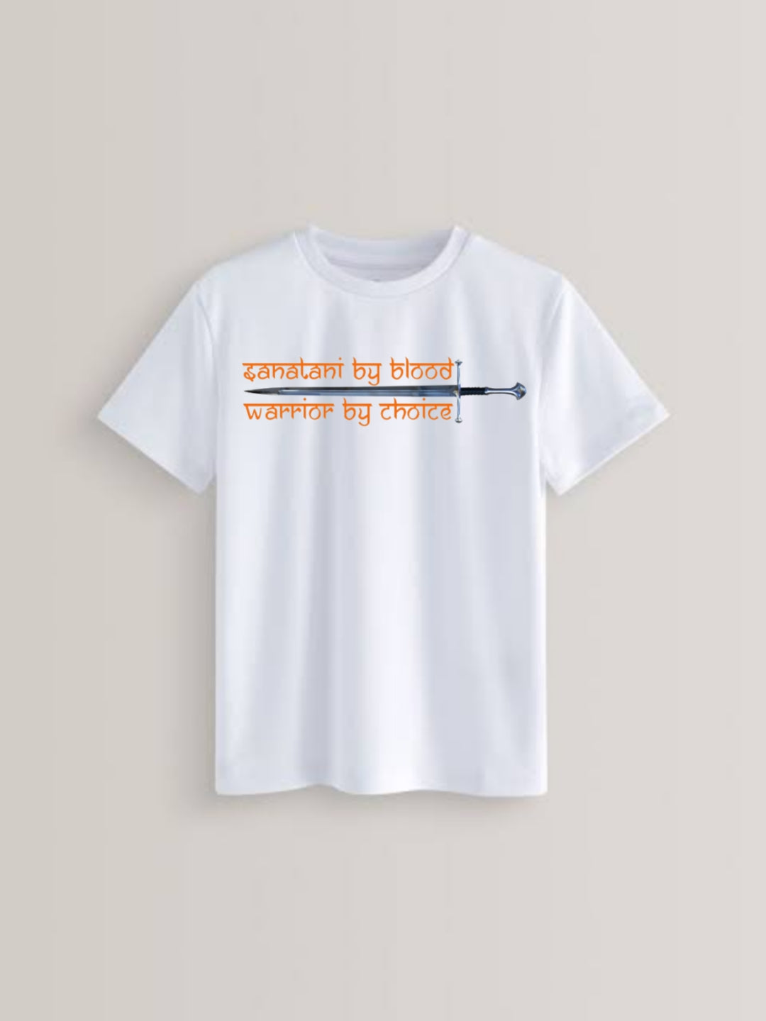 Sanatani T-Shirt Combo – Warrior by Choice & Born to Protect Dharma (Black & White)